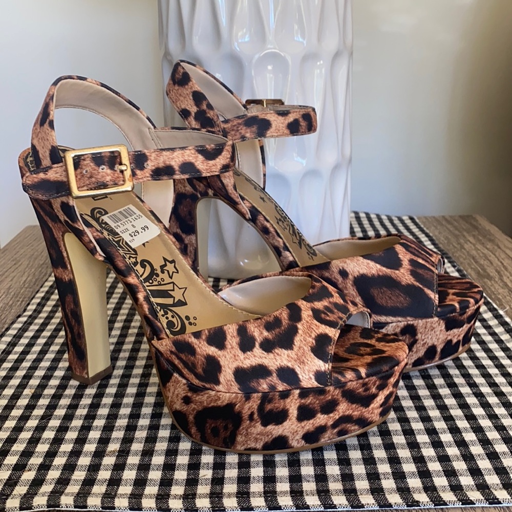 Cheetah High Heels - Size 8 - Brand Brash - Never worn